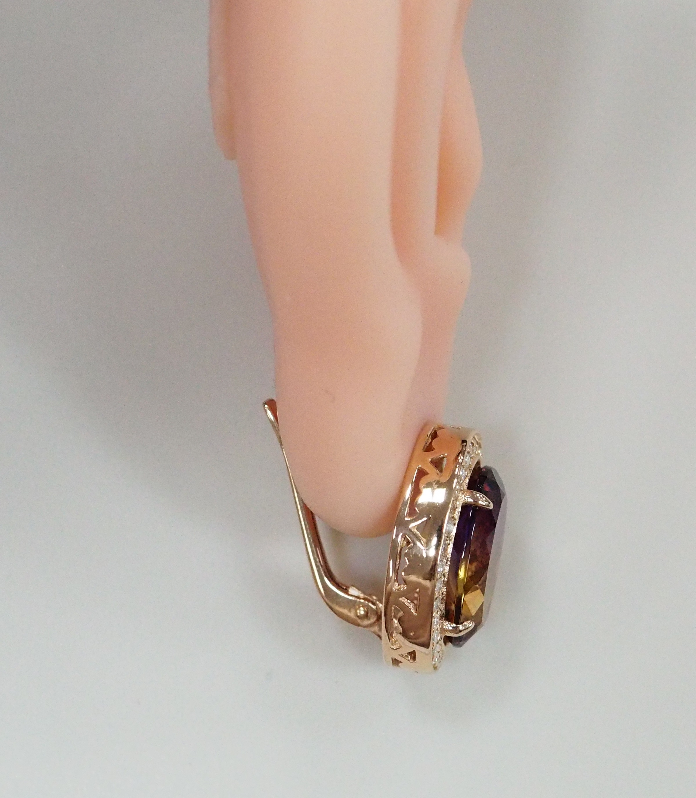 Серебряные серьги с аметринами